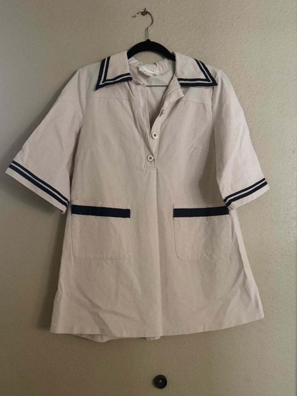 Pomander Place Soft Cream Collared Top